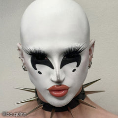 Mehron Clown White stage makeup applied for durable, long-wear finish under lights.