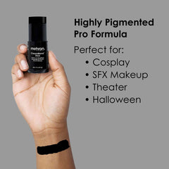 Mehron CreamBlend Stick on skin demonstrates blendable coverage from subtle to dramatic.