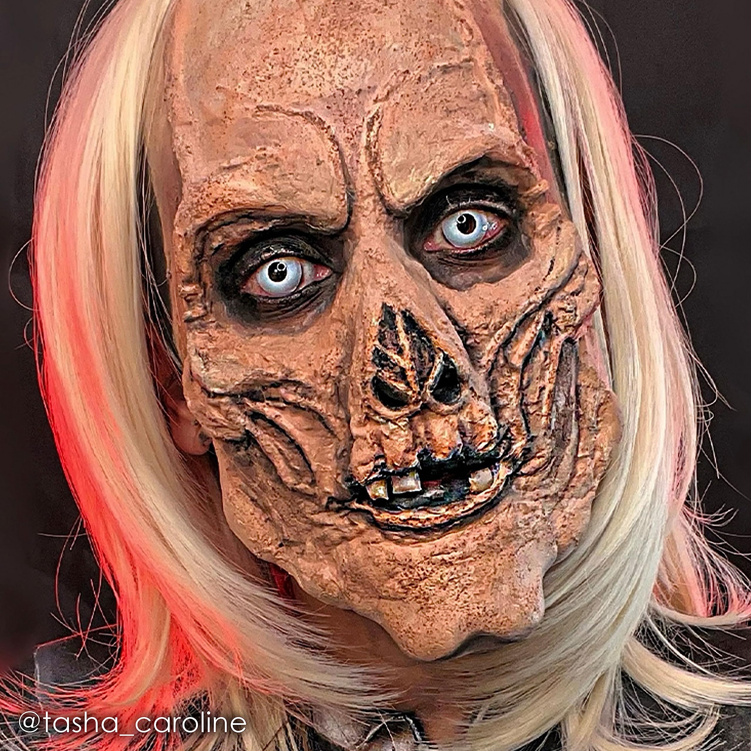 Mehron Liquid Latex texture mix with cotton for 3D effects in FX
