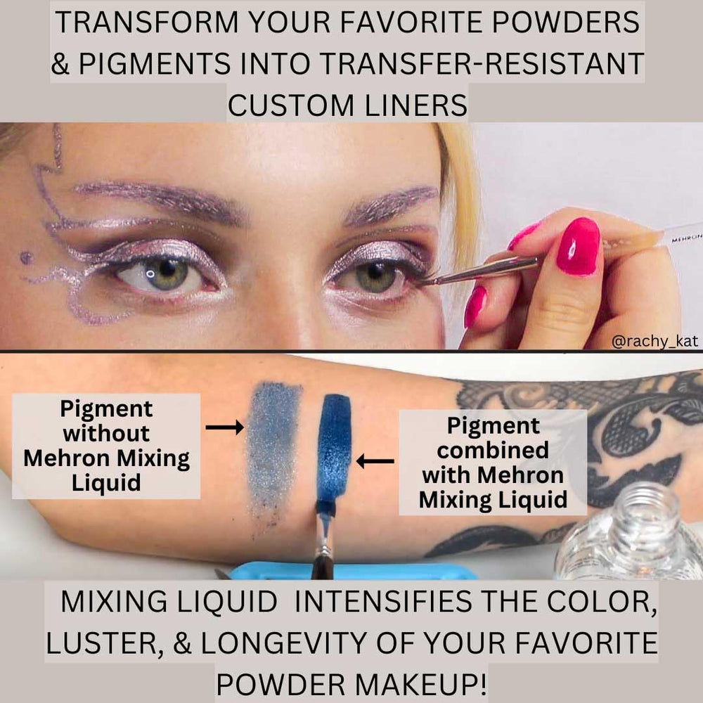 Mehron Mixing Liquid restores dried brow cream for renewed texture.