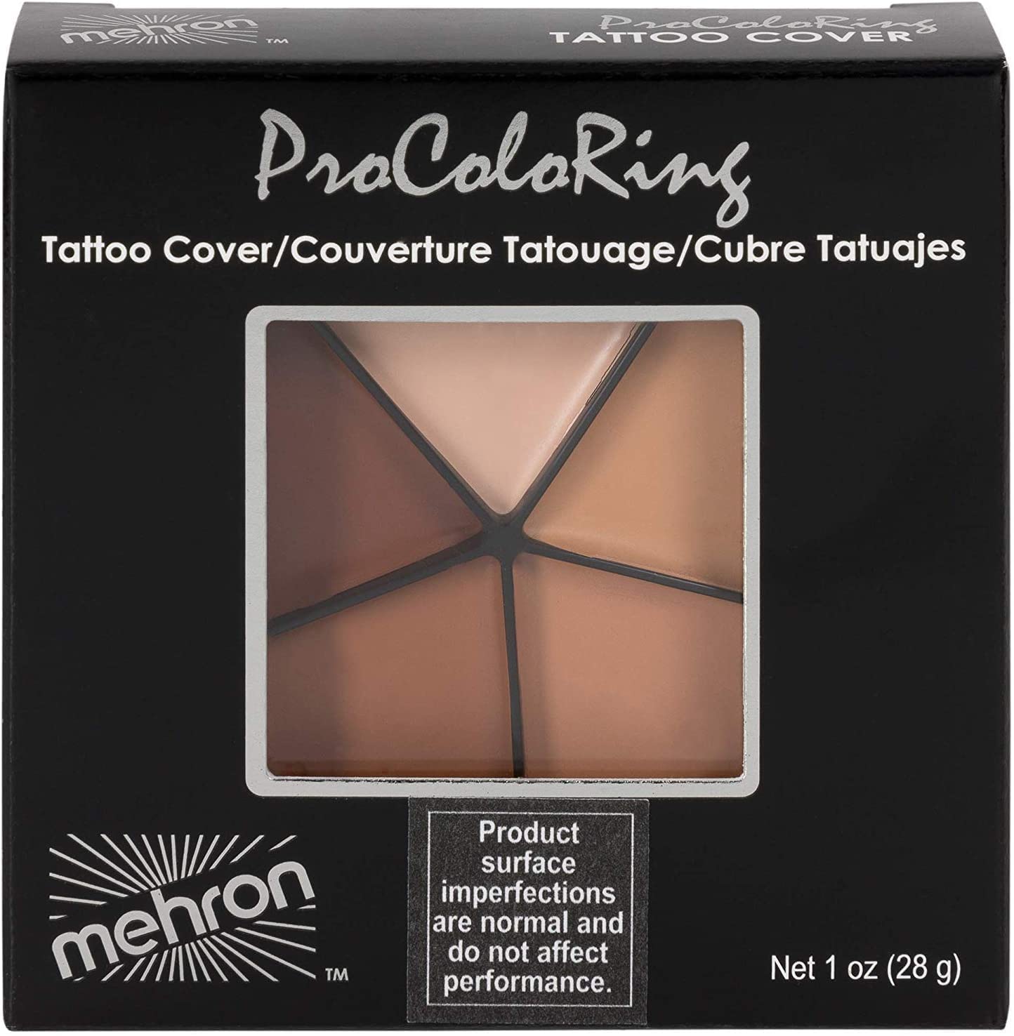Mehron Tattoo Cover ProColoRing sponge application for gentle patting coverage