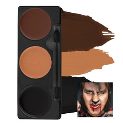 Mehron Tri-Color Werewolf Palette front view for bold character makeup.