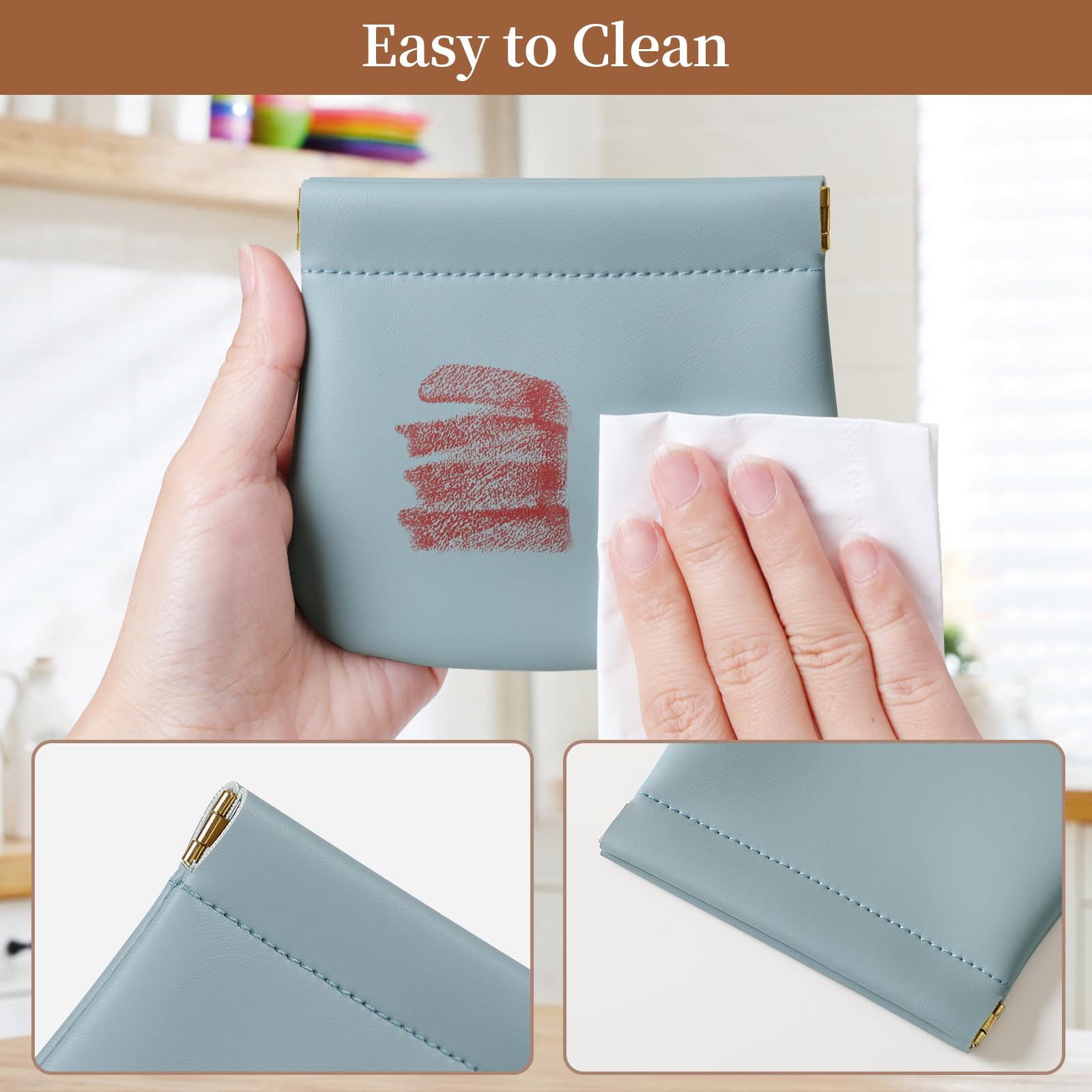 MEIBOOCH interior pocket view, helps you stay organized.