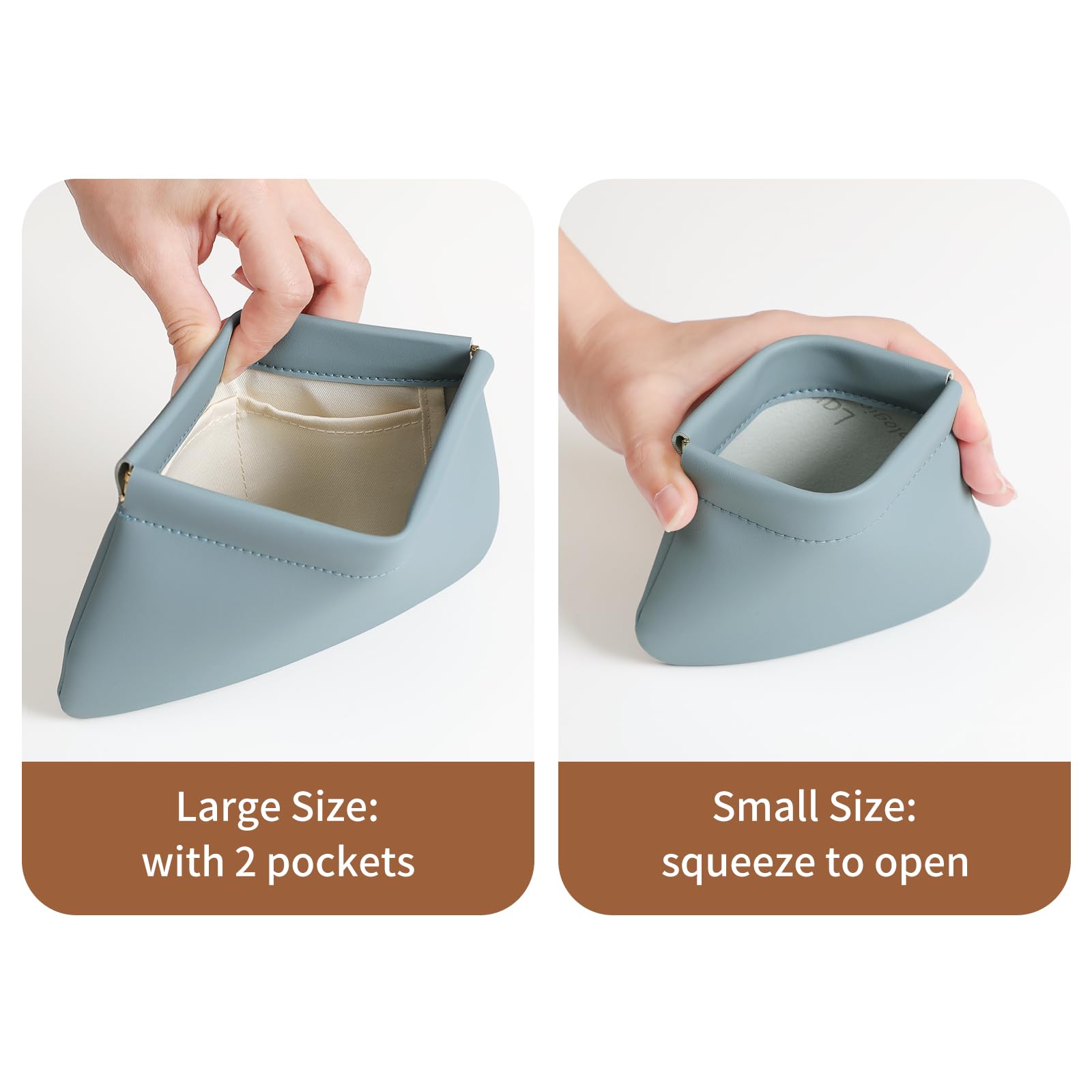 MEIBOOCH squeeze-top closure close-up, easy one-handed opening.