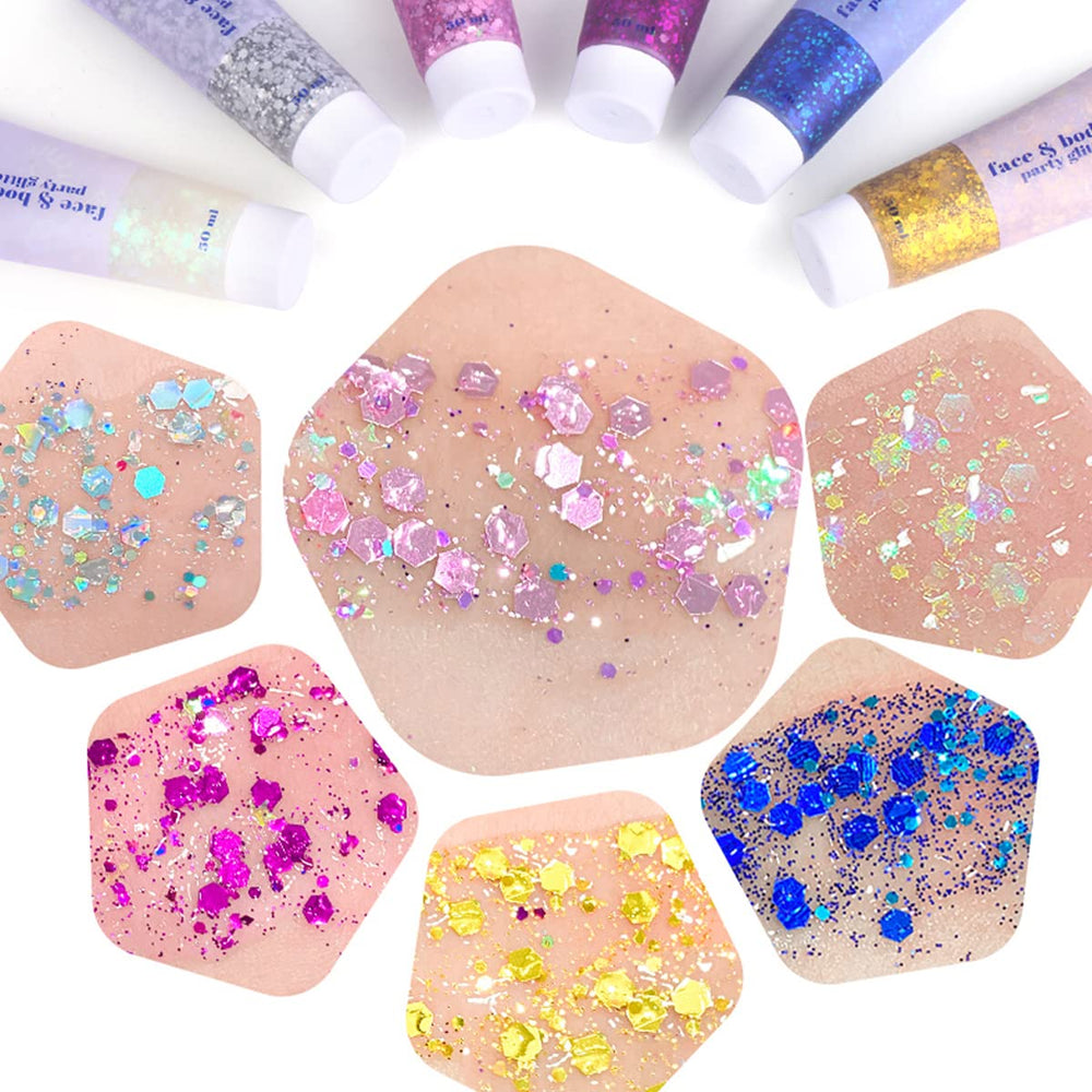 MEICOLY face body glitter on shoulder for radiant glow