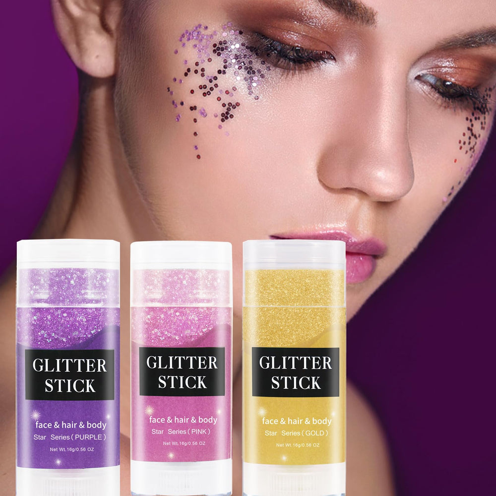 MEICOLY compact portable glitter sticks fit travel needs.