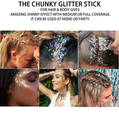 MEICOLY Gold Glitter Stick on-face sparkle that lasts.