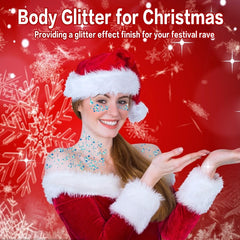 MEICOLY ice blue glitter face paint delivers cool, shimmering accents for cosplay or Halloween.