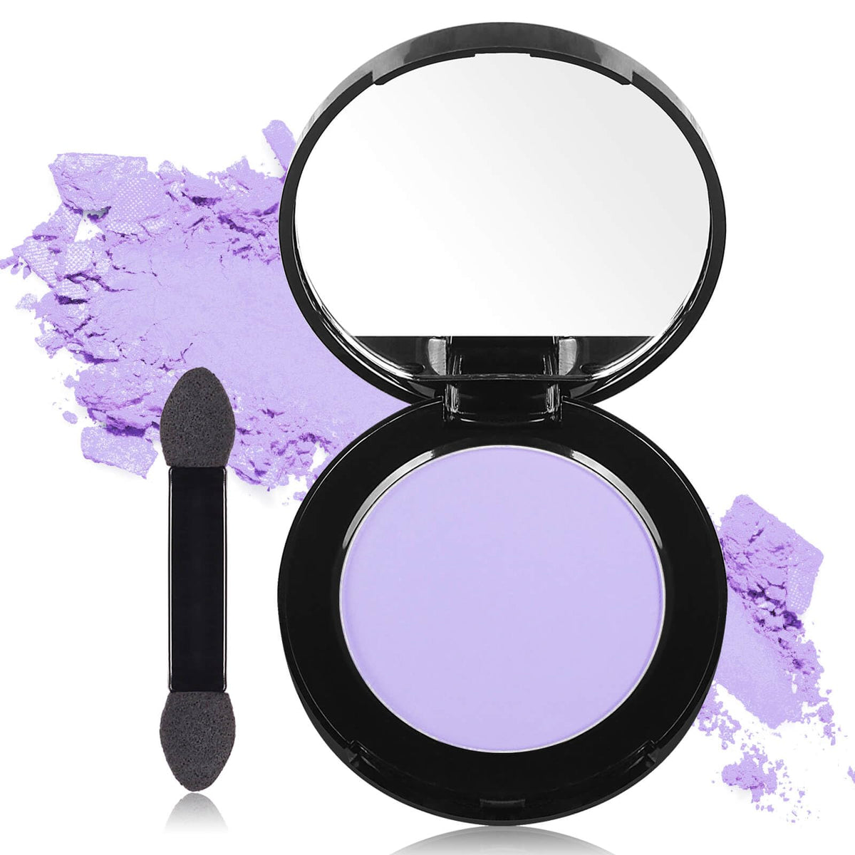 MEICOLY light-purple eyeshadow mirror enables on-the-go glam and quick touch-ups.