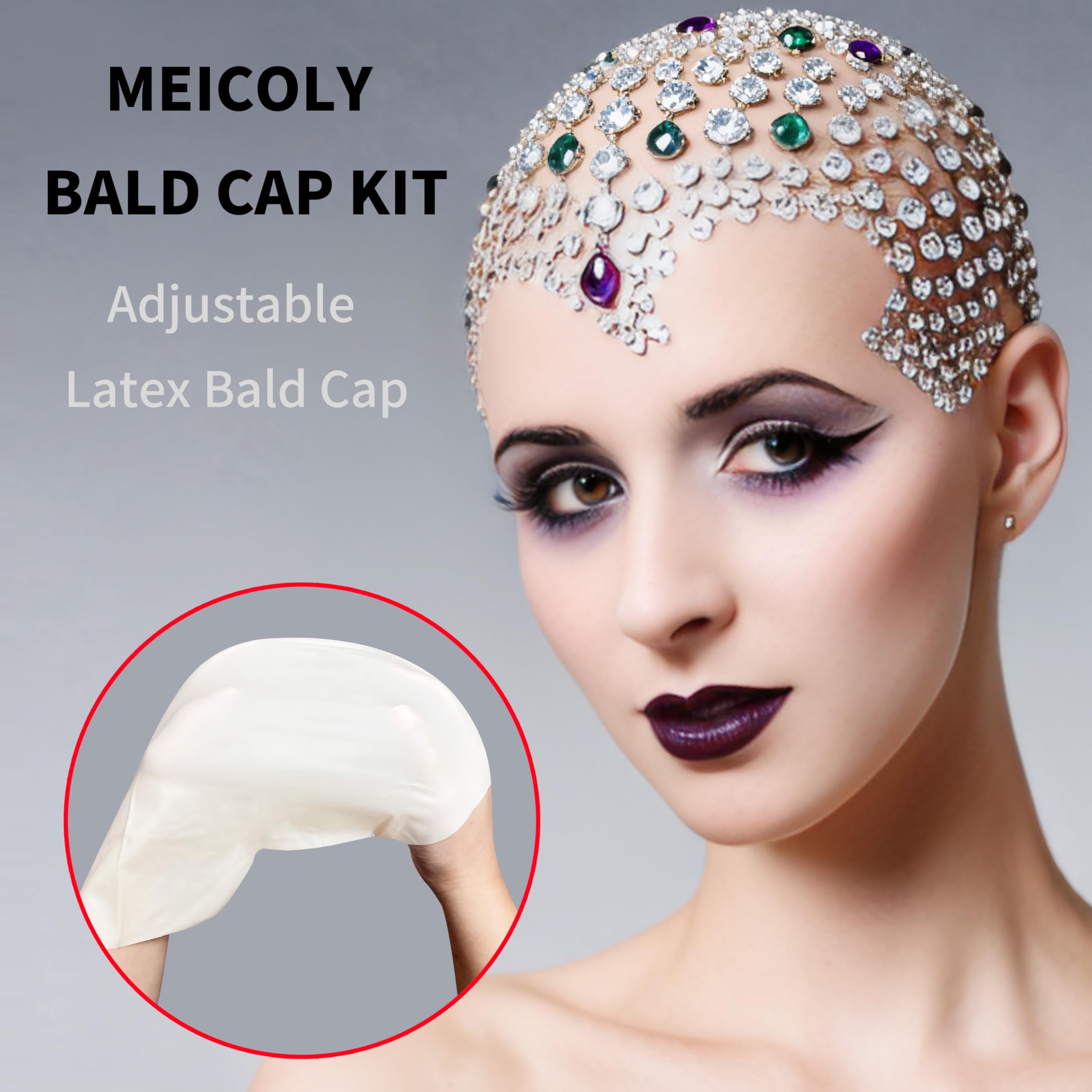 MEICOLY liquid latex bottle close-up highlighting durable adhesion potential.