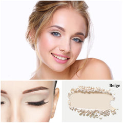 MEICOLY beige matte eyeshadow compact with brush for easy, precise application