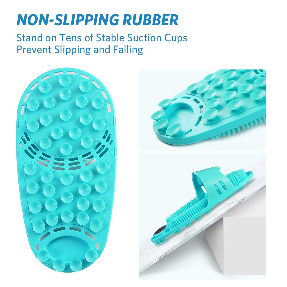 Meidong foot scrubber non-slip suction cups close-up for shower safety