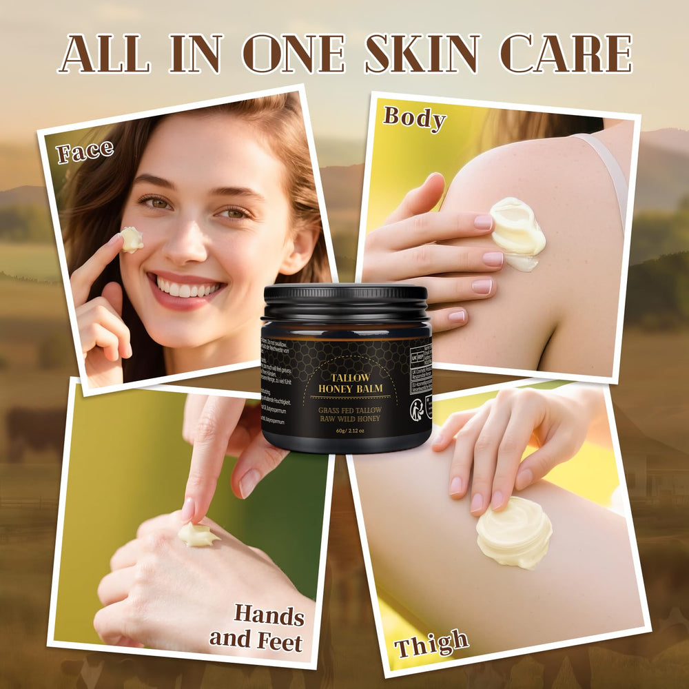 MEIDU Beef Tallow body-use demonstrates versatile all-over balm for skin.