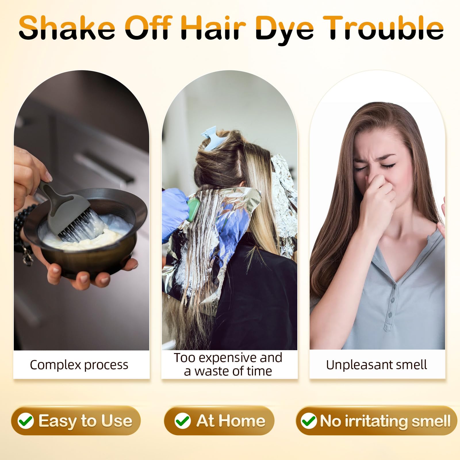 MEIDU black hair dye shampoo wait time 15-20 minutes for salon-like results.