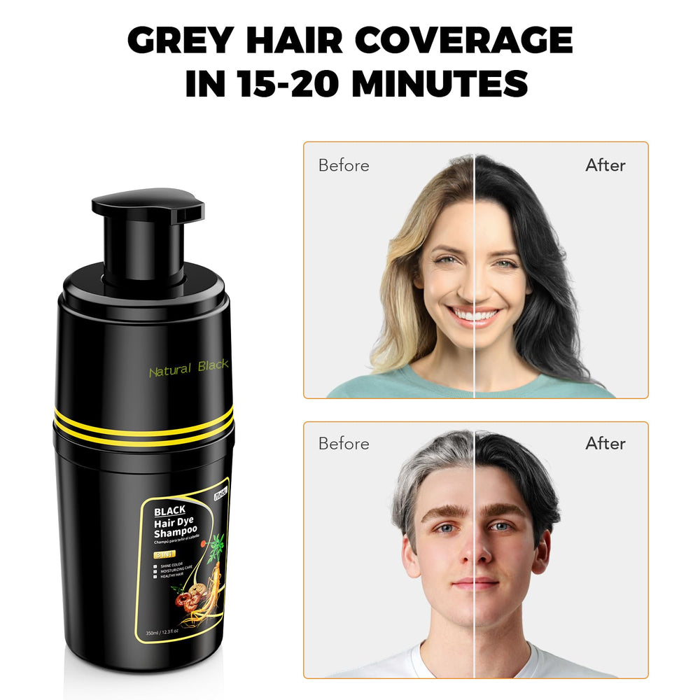 MEIDU gray hair coverage close-up shows natural, even color