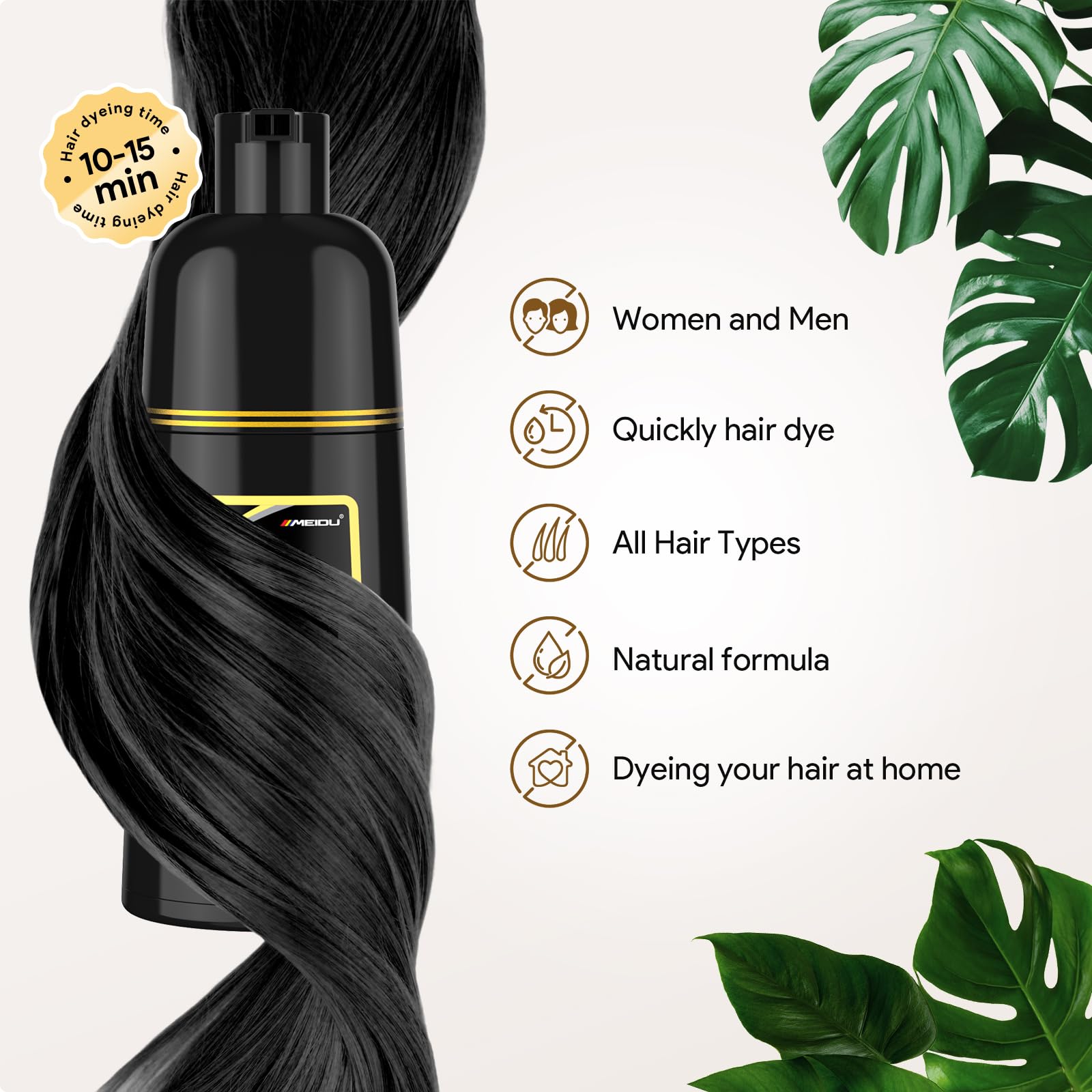 MEIDU Shampoo nourishes hair with plant extracts
