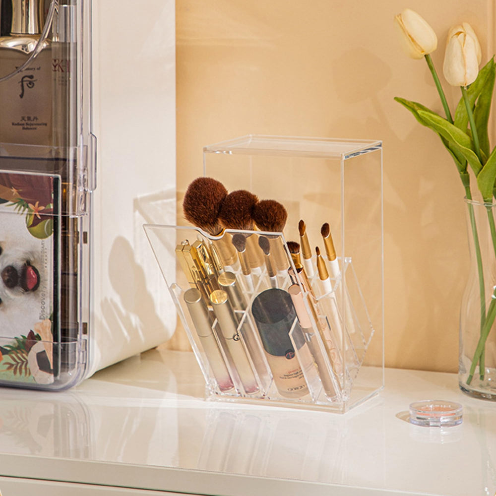 Meifannao clear acrylic makeup holder makes a stylish gift idea
