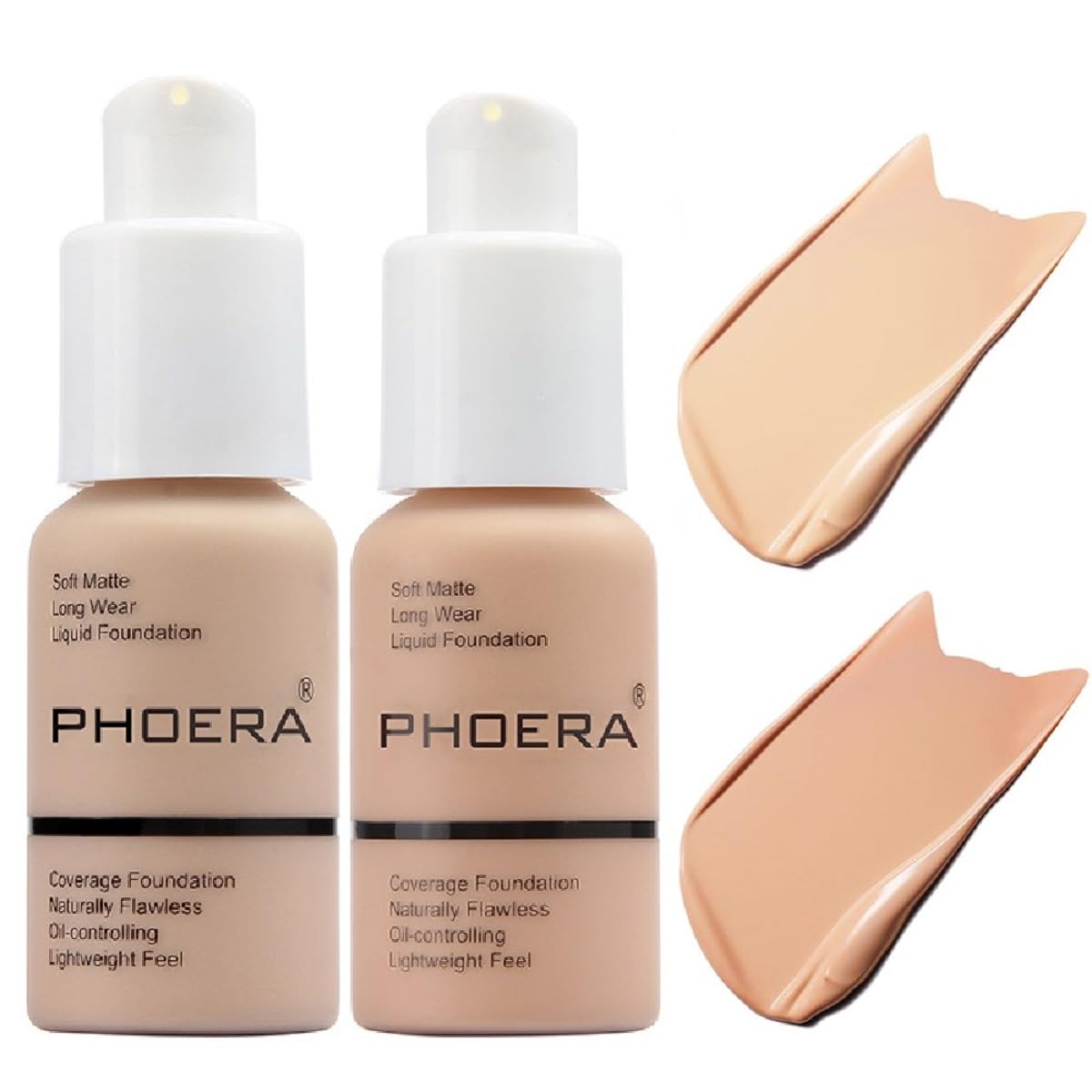 Meifen PHOERA Foundation 102 Nude bottle shows silky matte finish for daily wear