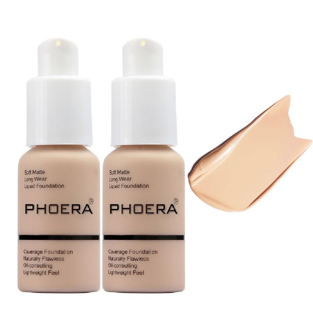 Meifen Phoera foundation bottle with pump for easy application and even coverage.