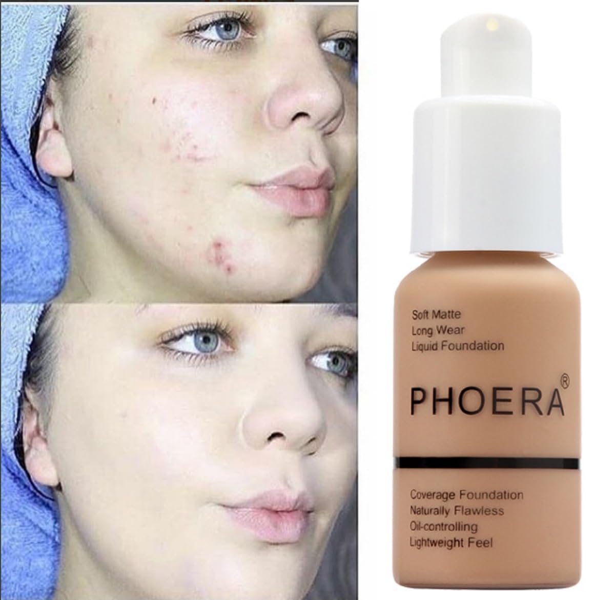 Meifen Phoera Foundation delivering oil-control matte effect on skin.