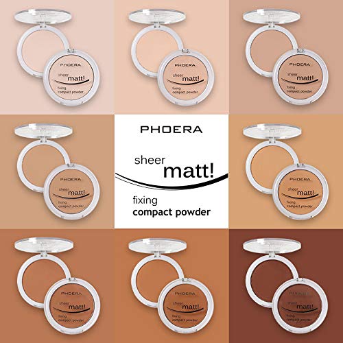 Meifen PHOERA Matte Face Powder demonstrates buildable coverage to reduce shine.
