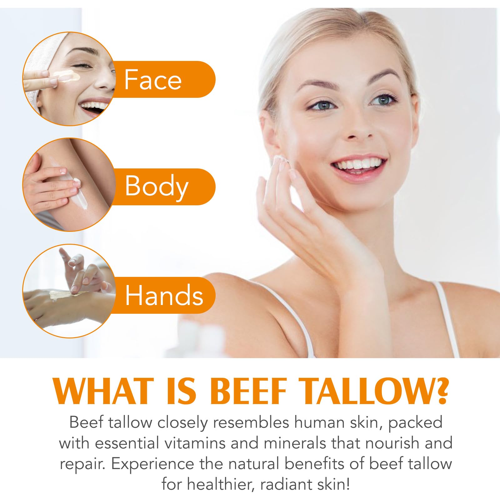 Meifenla grass-fed beef tallow ingredient spotlight highlighting purity and natural sourcing.
