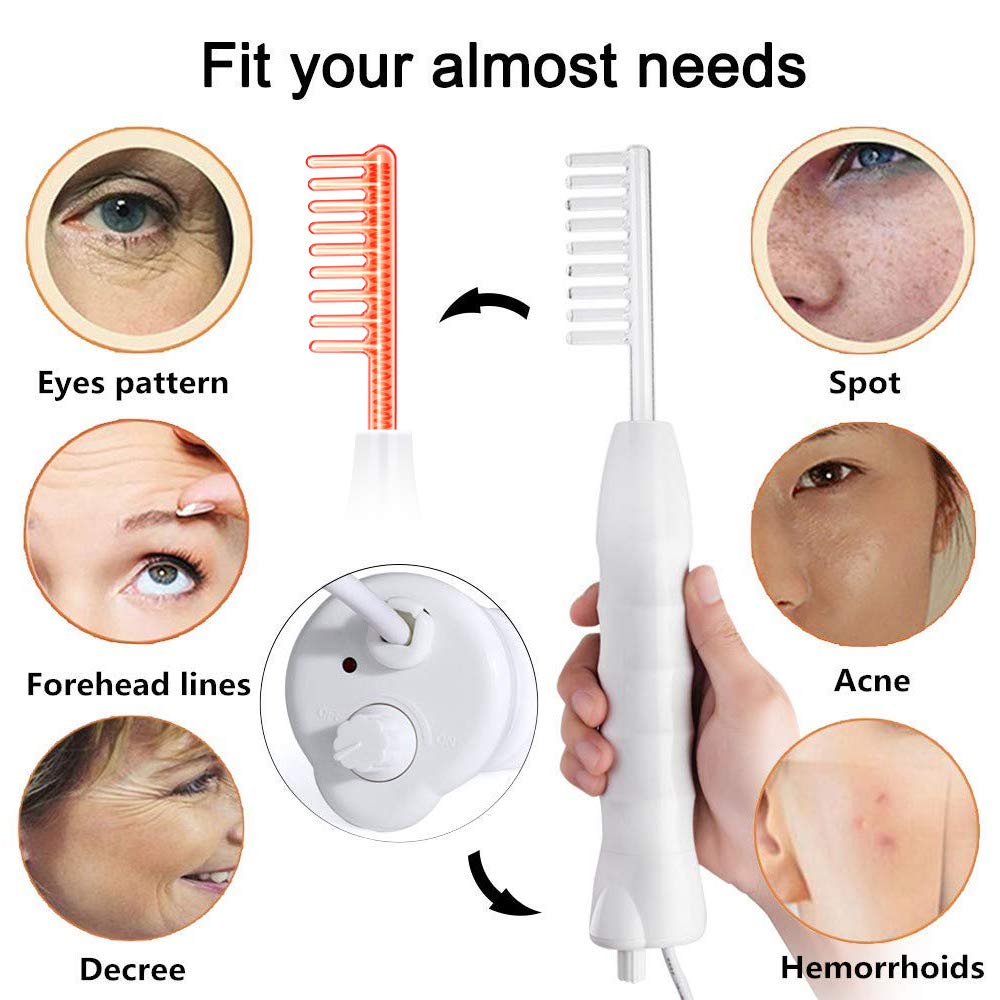 Meifuly high-frequency wand in use demonstrating portable skincare on the go