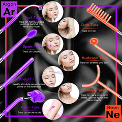Meifuly high-frequency wand tube attachments displayed for versatile facial use