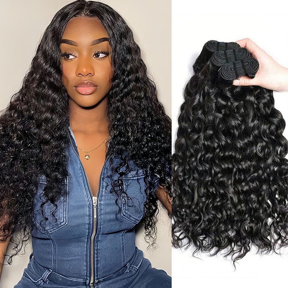 Meiguiyu water wave bundles 16-inch length for versatile styling and natural movement.