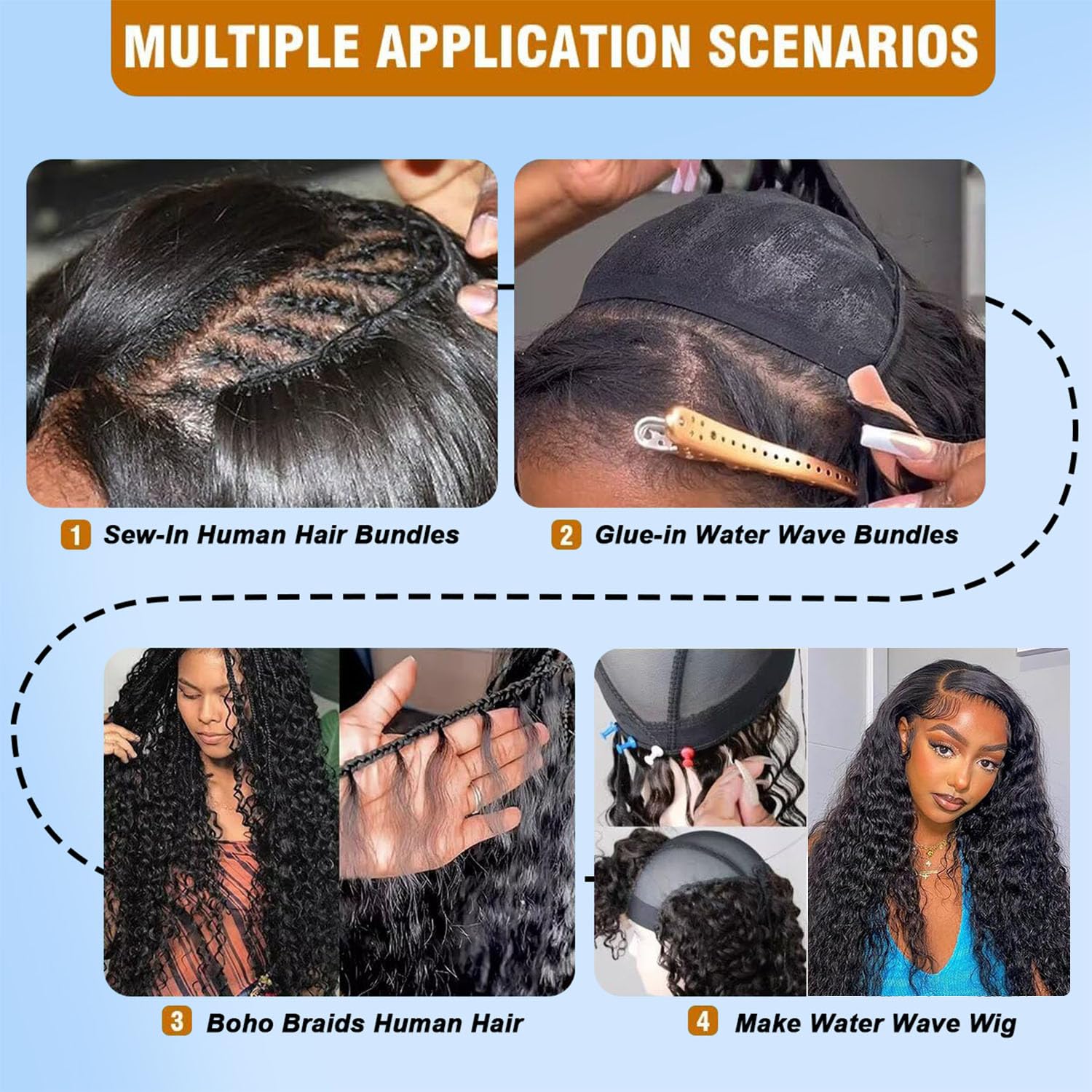Meiguiyu double-machine-weft water wave bundles for tangle-free wear.