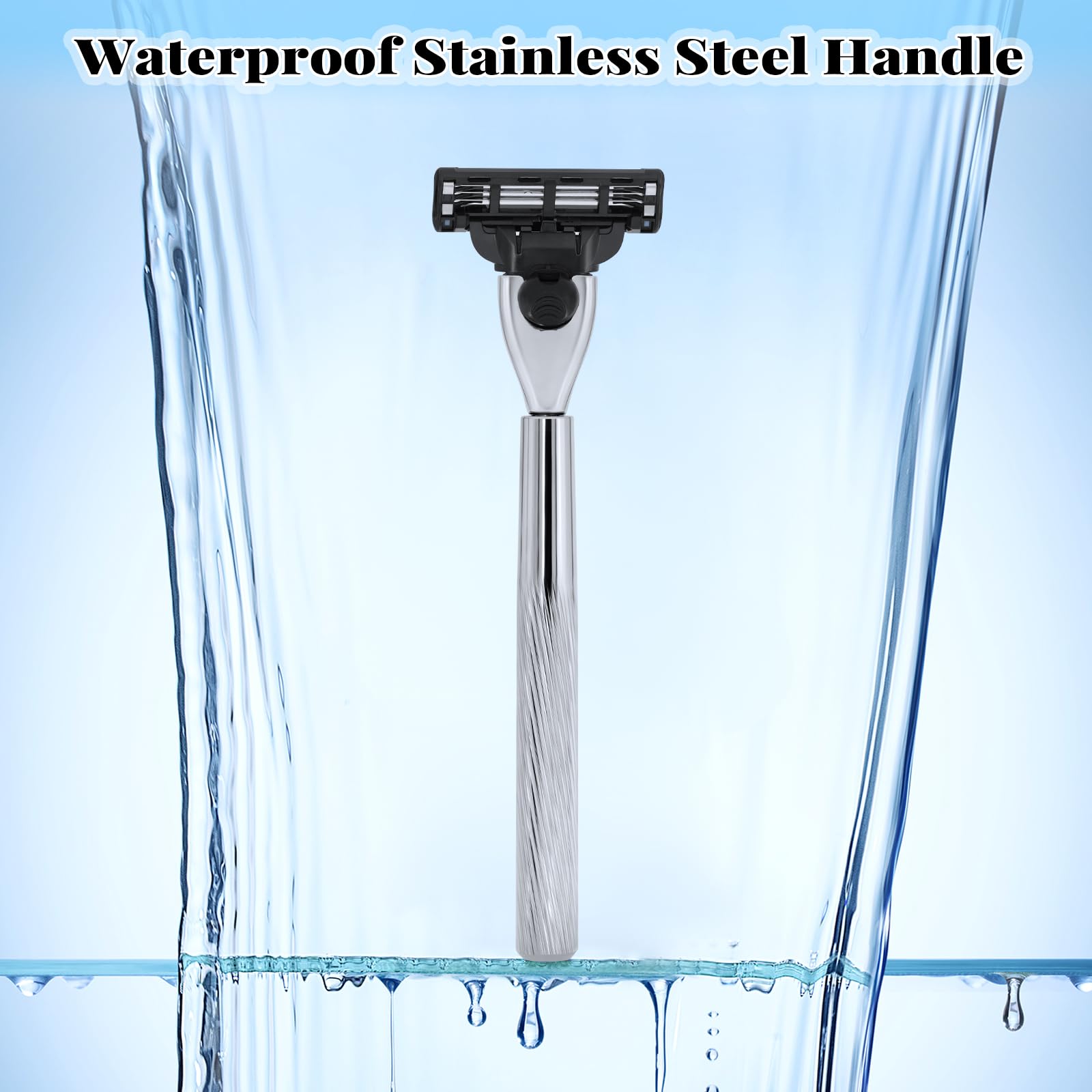MEIJIAYOU anti-slip razor handle provides secure grip during shaving