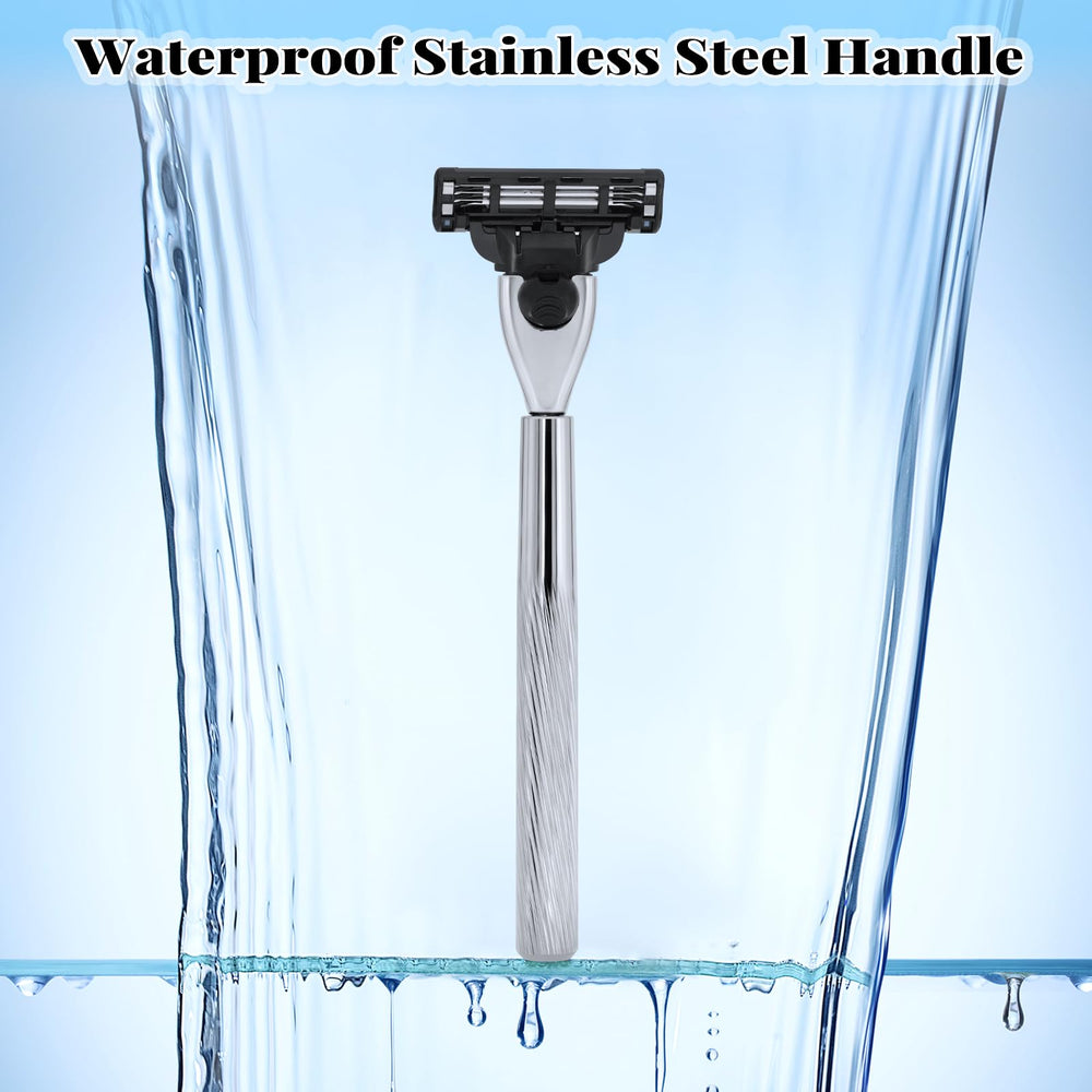 MEIJIAYOU anti-slip razor handle provides secure grip during shaving