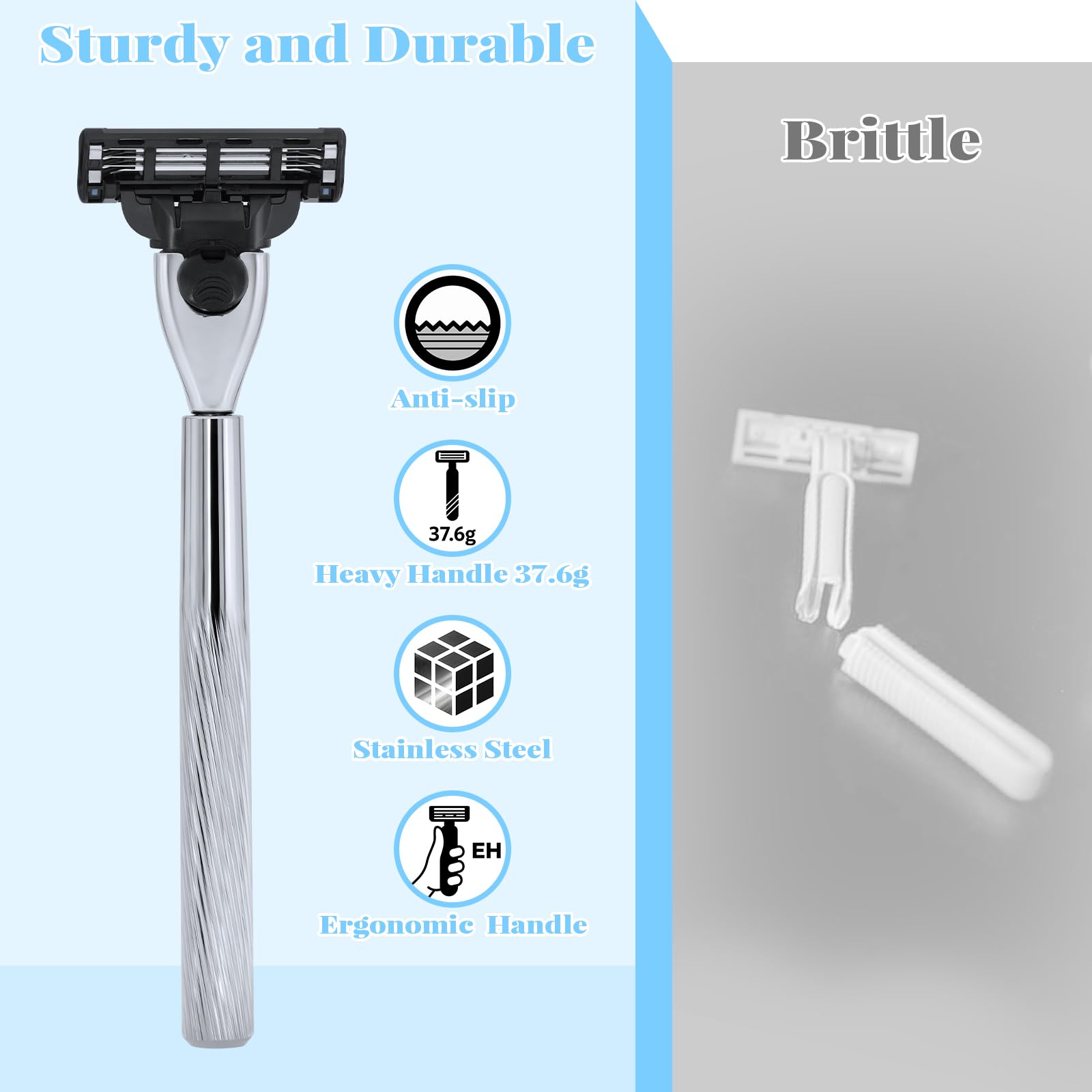 MEIJIAYOU razor handle easy-clean design for quick maintenance