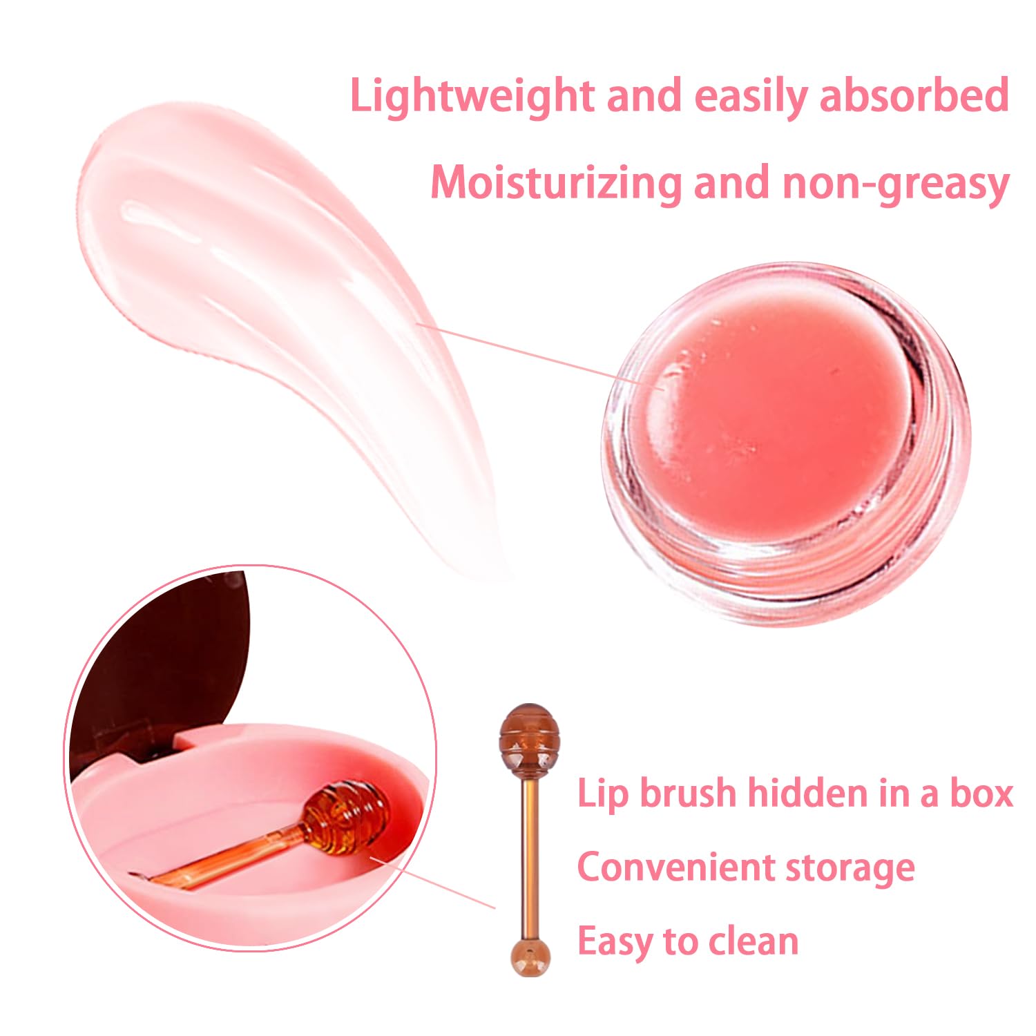 Meilury moisturizing ingredients with honey, strawberry, and vitamin E