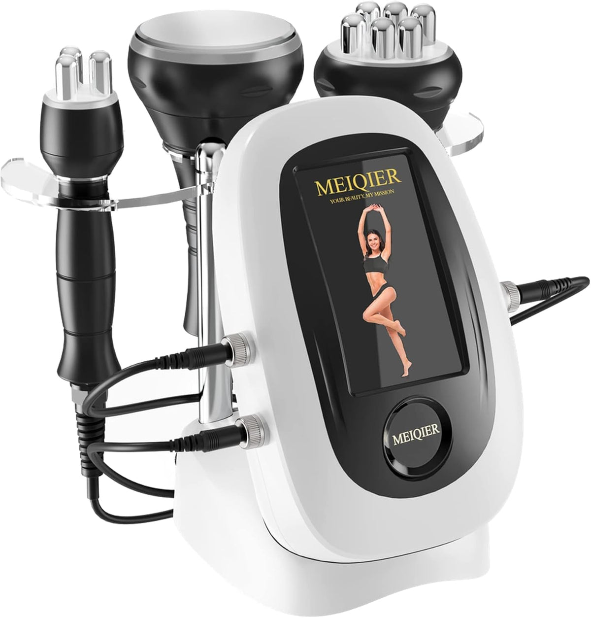 MEIQIER sens front-view white with portable at-home cellulite treatment