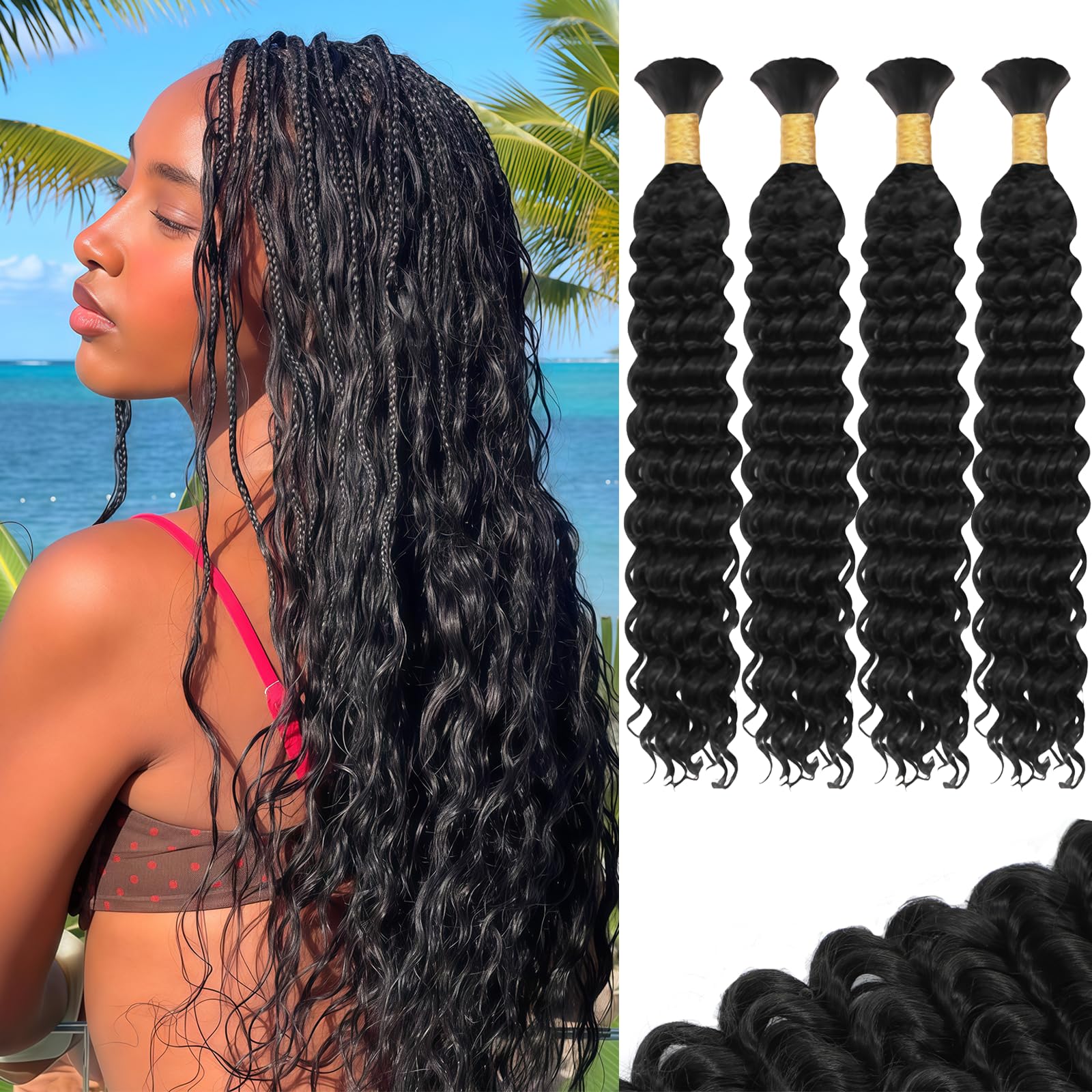 Meiyou boho braids bulk 16inch ready for festival-ready styles.