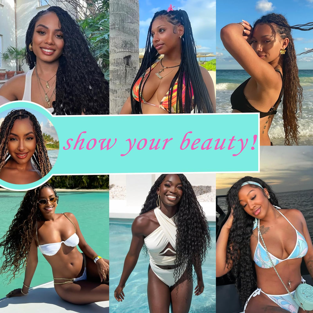 Meiyou boho knotless braids look for chic protective styling options.