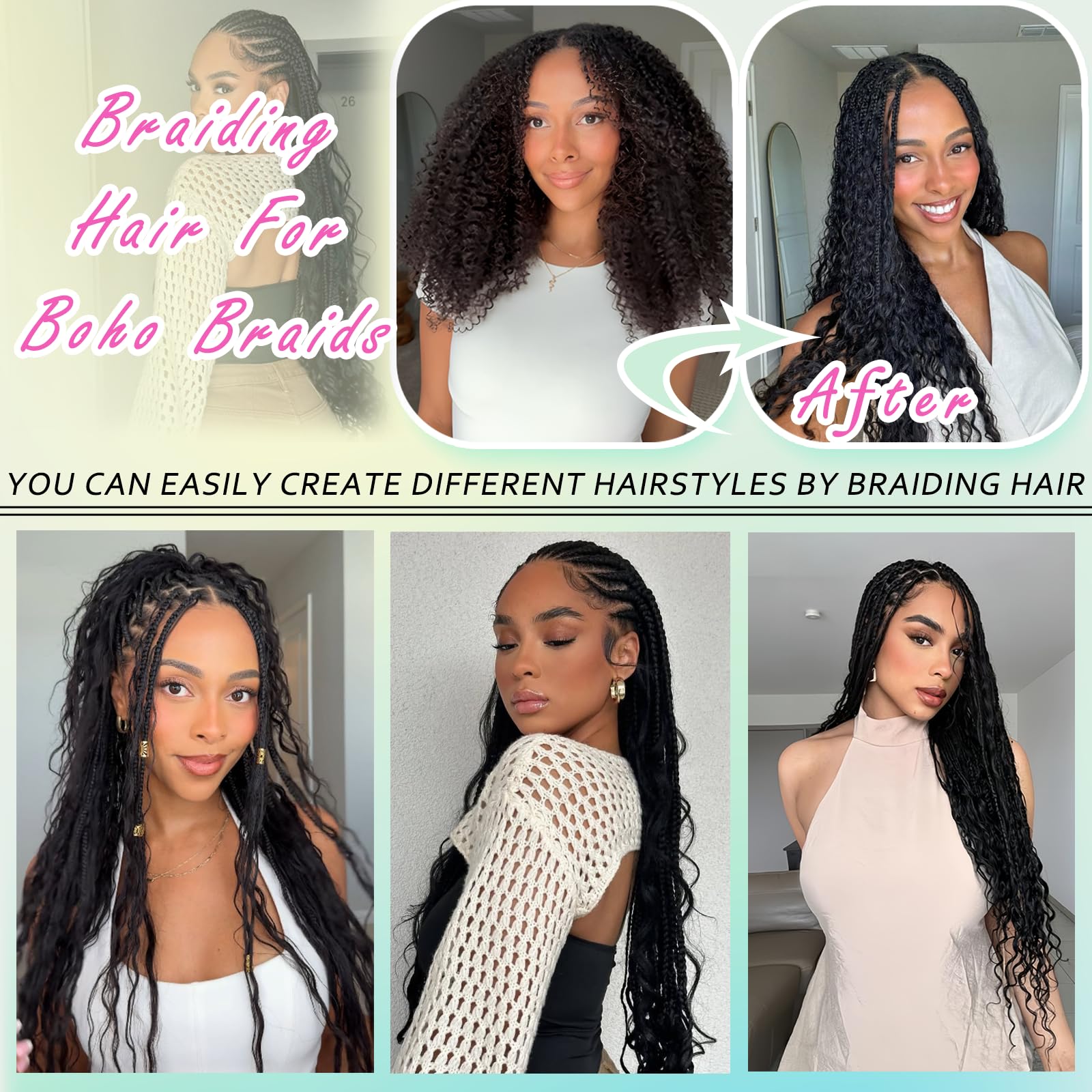 Meiyou skin-friendly braiding hair enables comfortable daily wear.