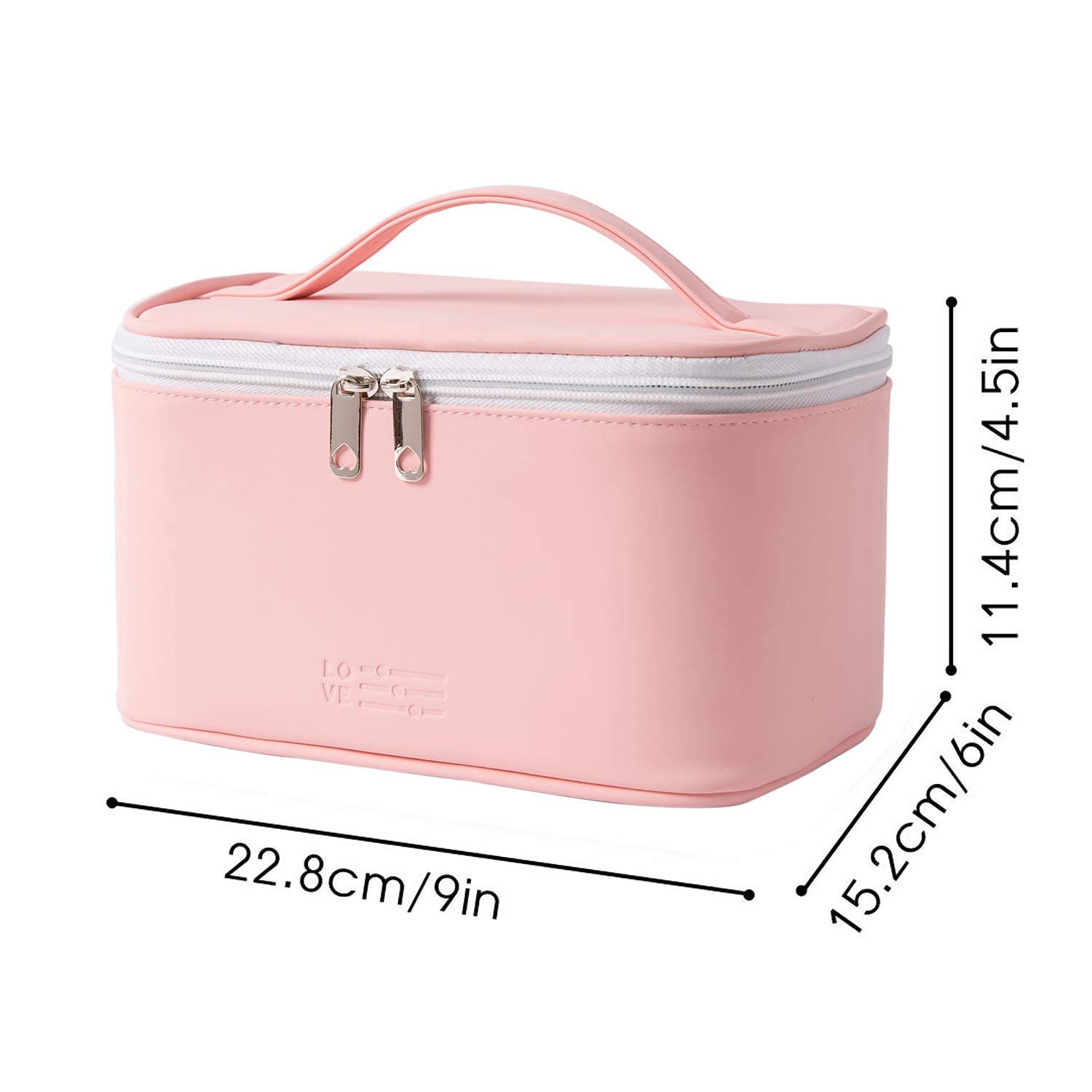 Meiyuuo makeup bag interior pockets keep brushes secure on trips