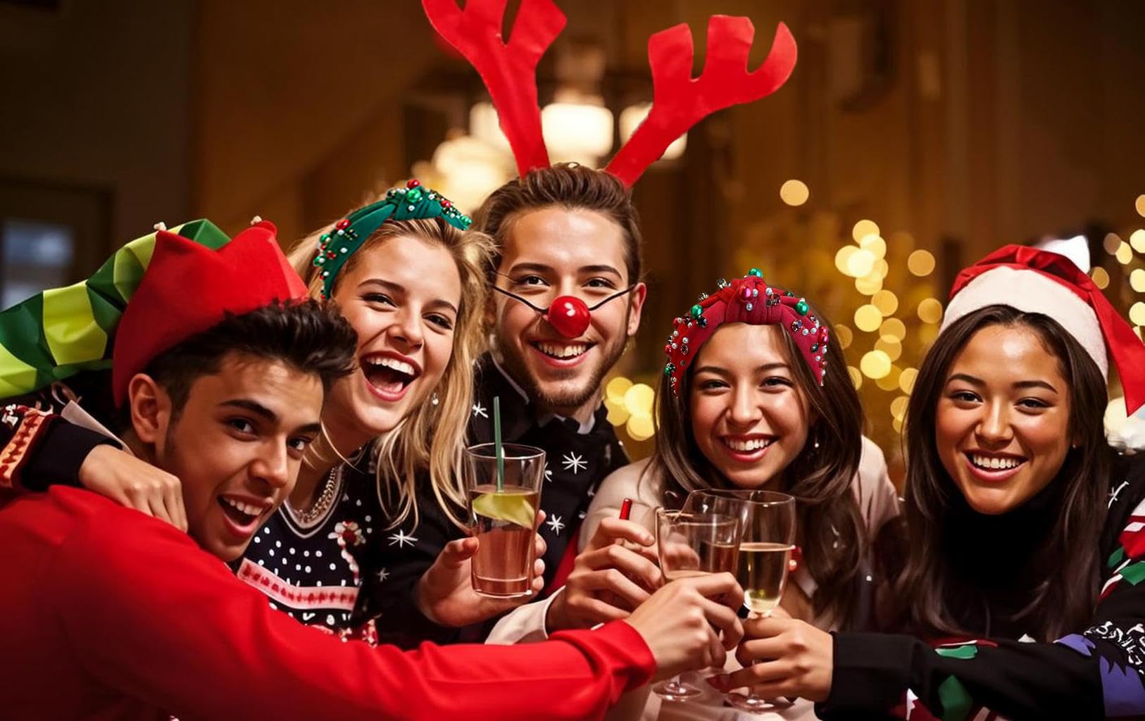 Mejreiik Christmas headband is ideal for photos at gatherings.