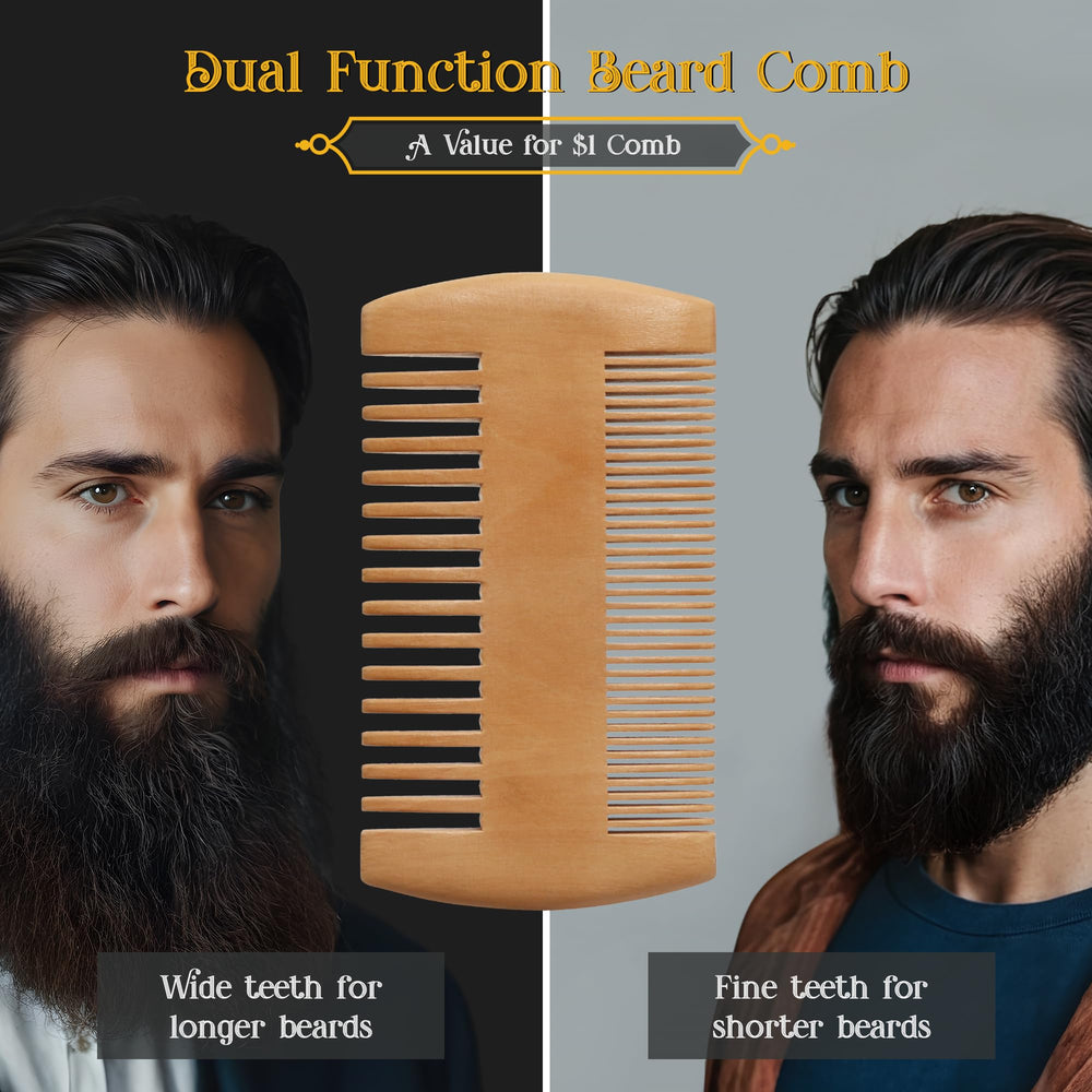 Softened beard after MEKER balm application shown on model.