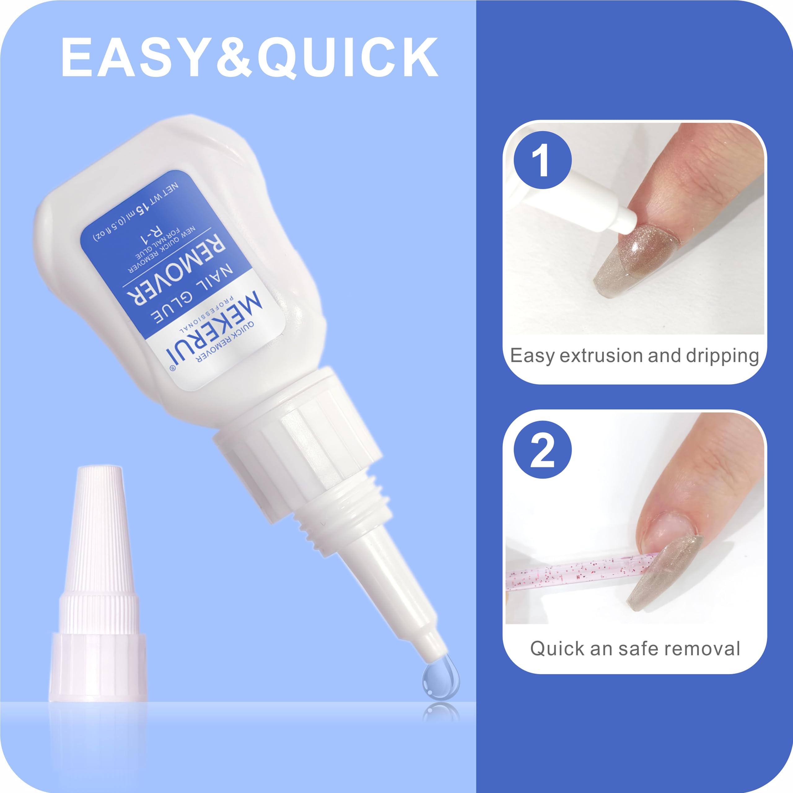 MEKERUI grinding strips pack helps prep nails for long-lasting adhesion.