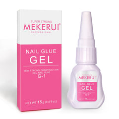 MEKERUI anti-drip nail glue gel bottle close-up highlighting secure hold