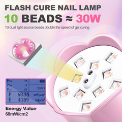 MEKK cordless rechargeable nail lamp for travel-friendly gel manicures.