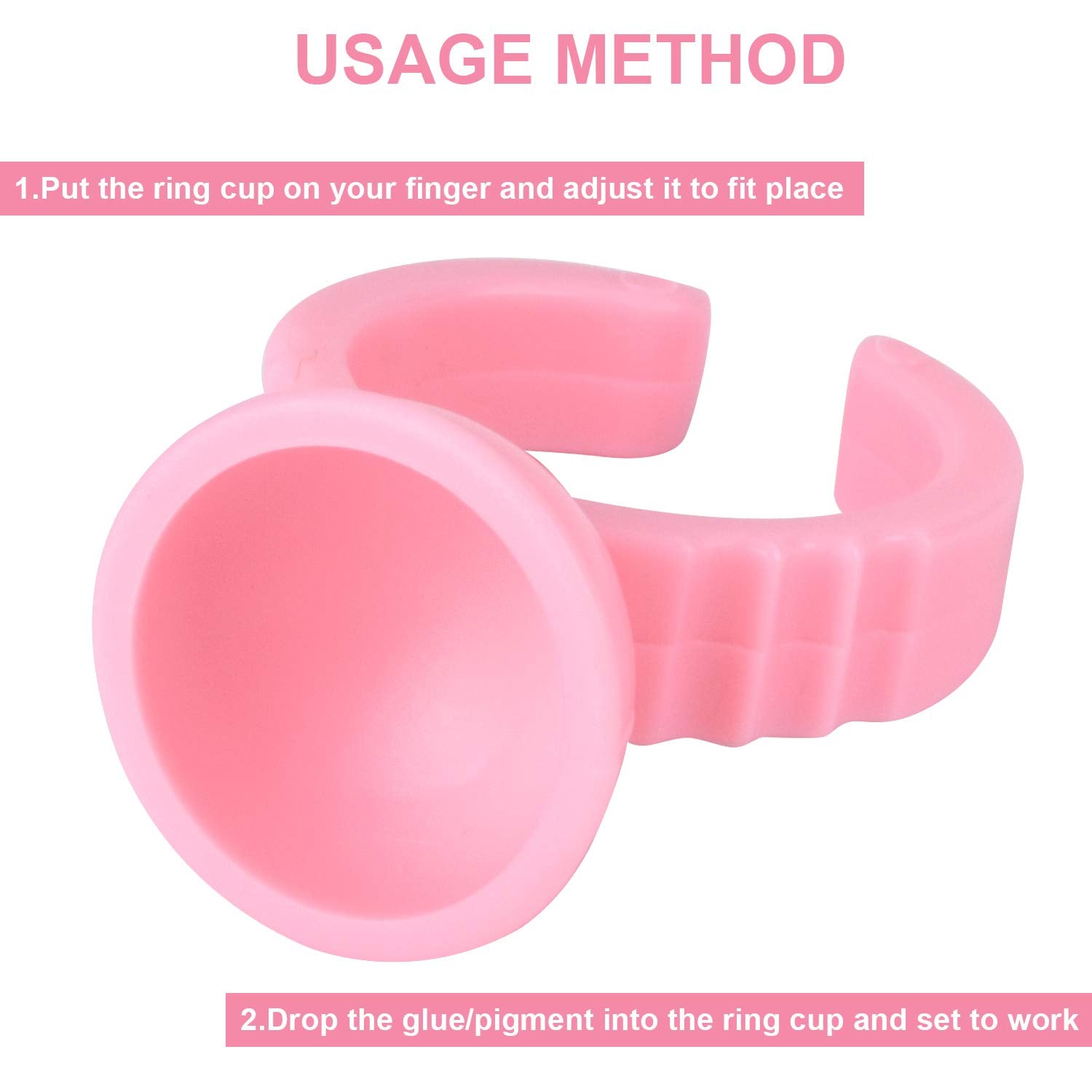 MEKK lash extensions glue rings support multi-use tasks like pigment and primer.