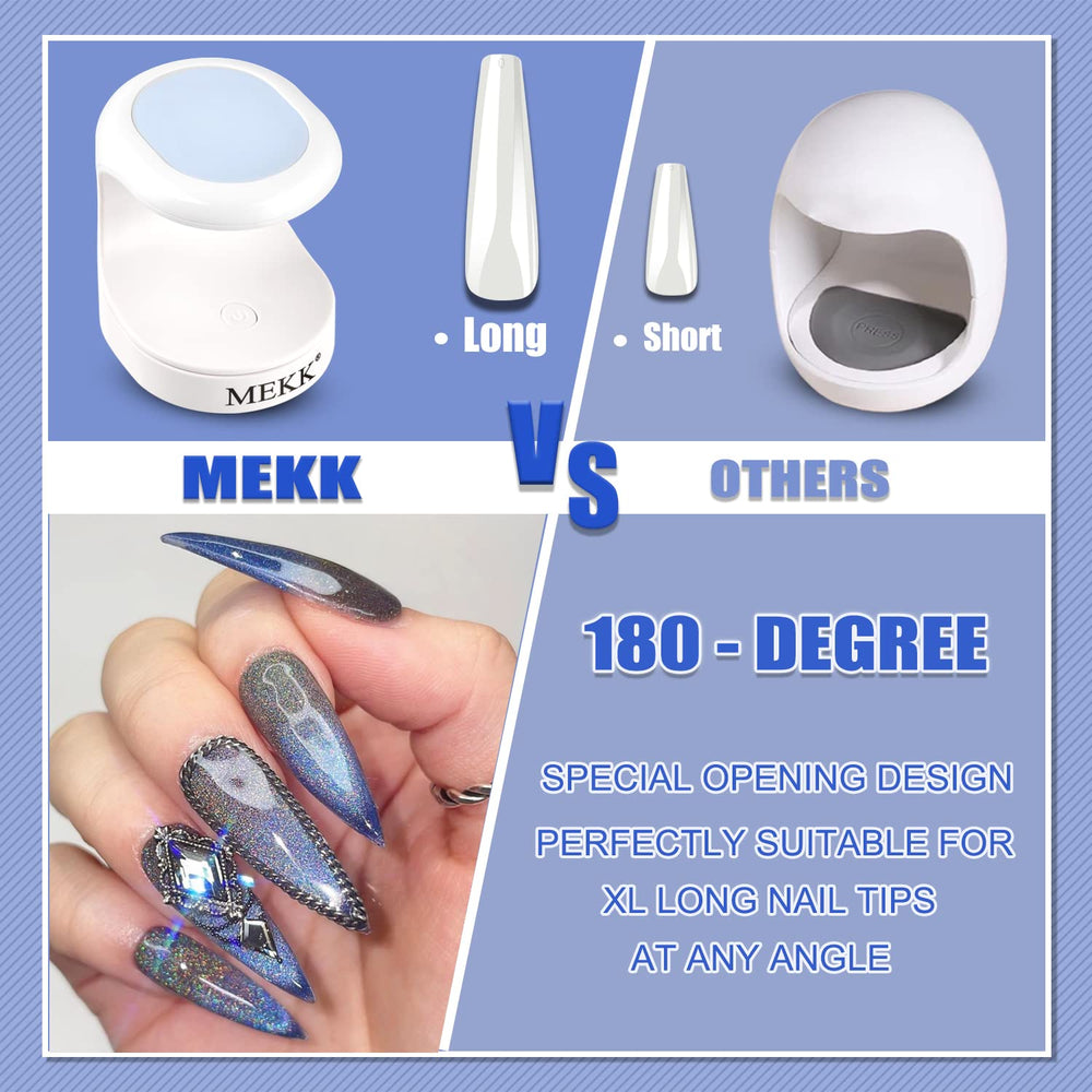MEKK Mini UV seca uñas rápida con luz 365/405 nm para resultados profesionales.