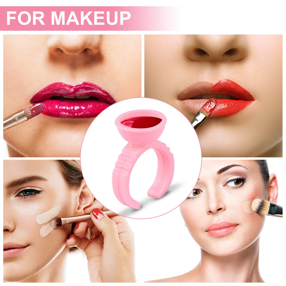 MEKK nail art and makeup tasks with disposable glue rings for easy handling.