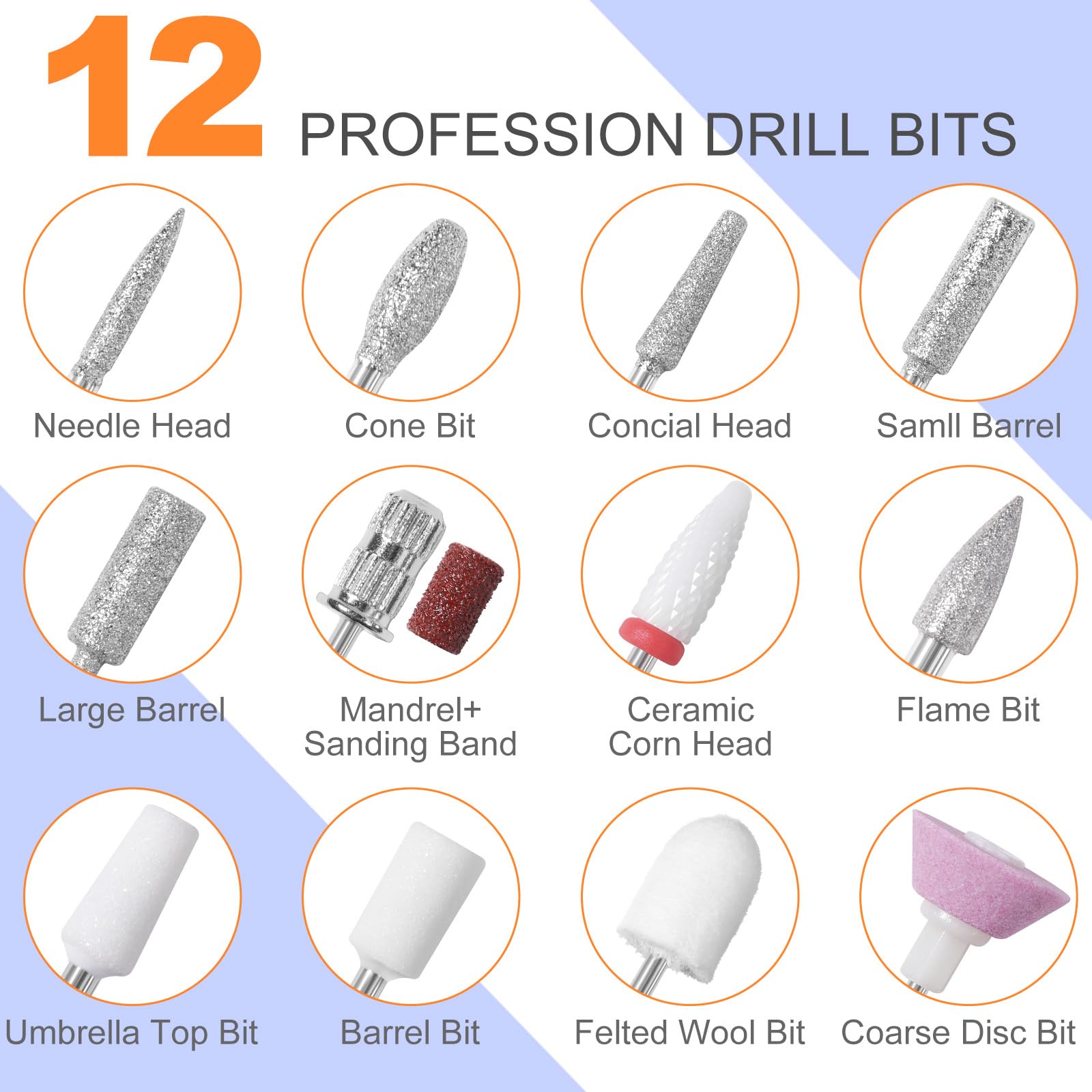 MEKK Nail Drill Kit low-noise operation image reduces disruption while detailing.