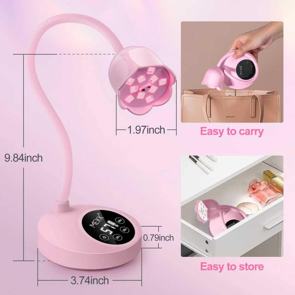 MEKK compact pink UV nail lamp with reliable performance.