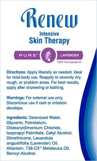 Melaleuca Renew Intensive Lotion lavender oil drop highlighting soothing aroma